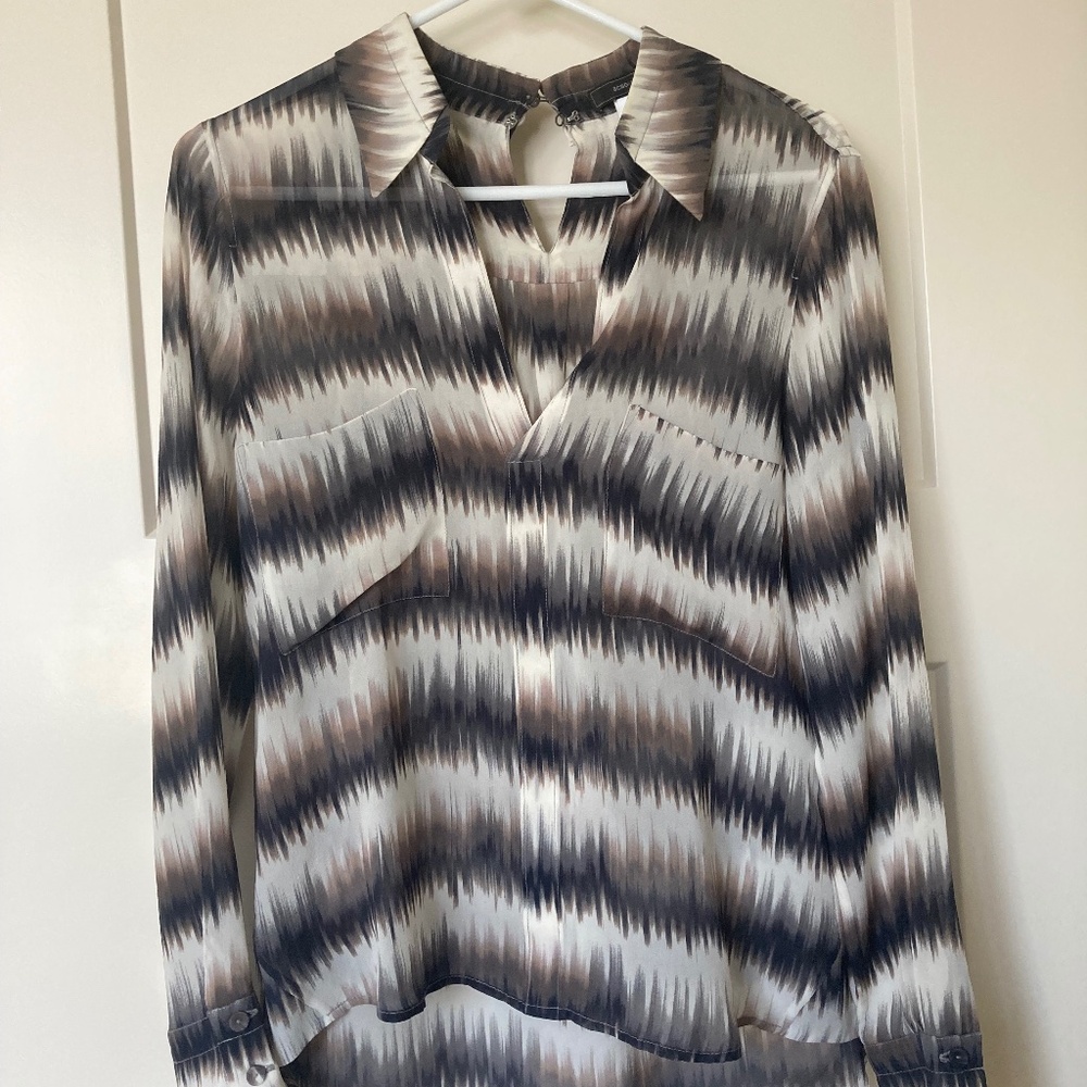 BCBG Max silk sheer shirt